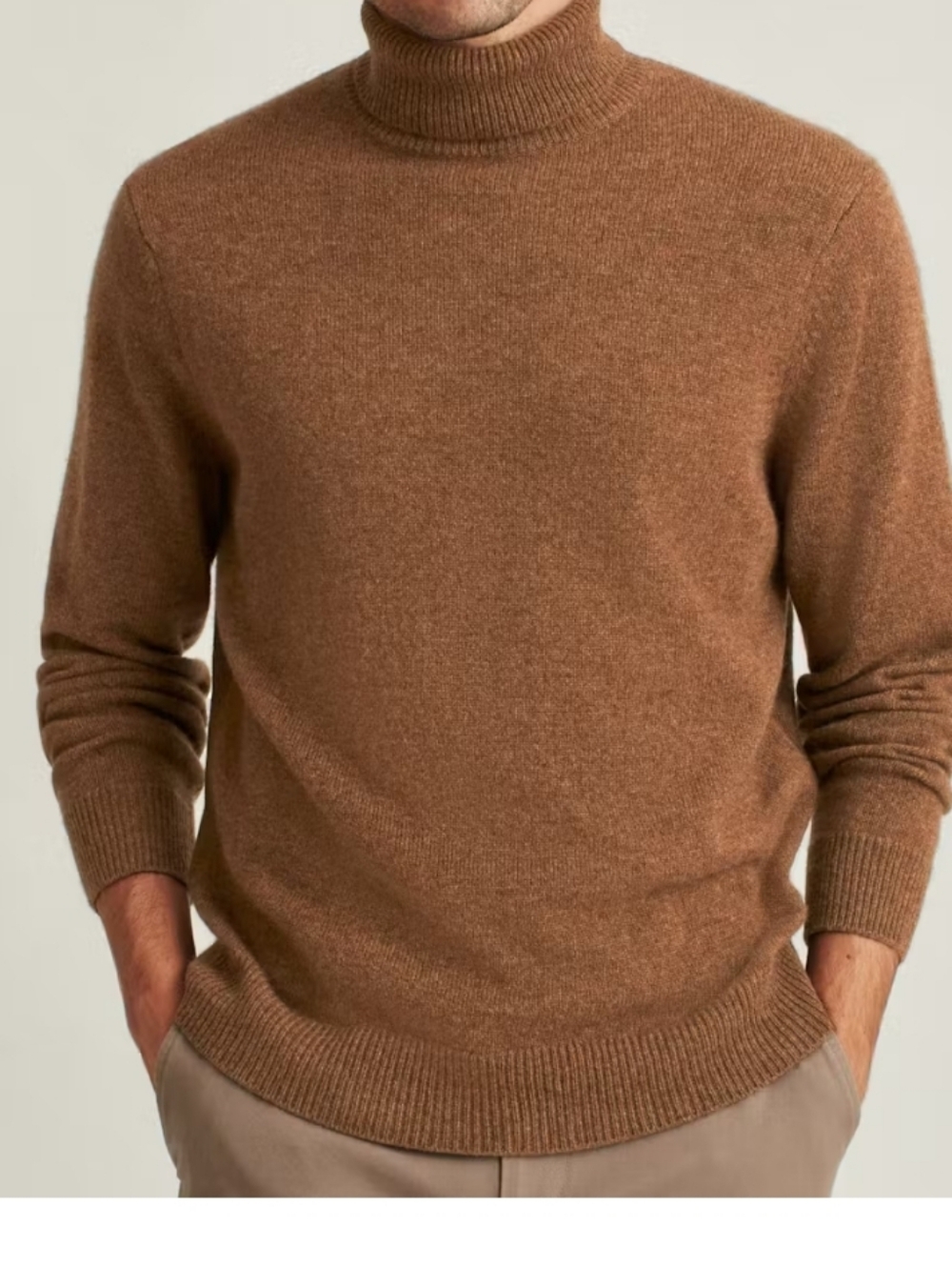 Bonobos Yak Blend Brown Turtleneck Sweater - Men Size M